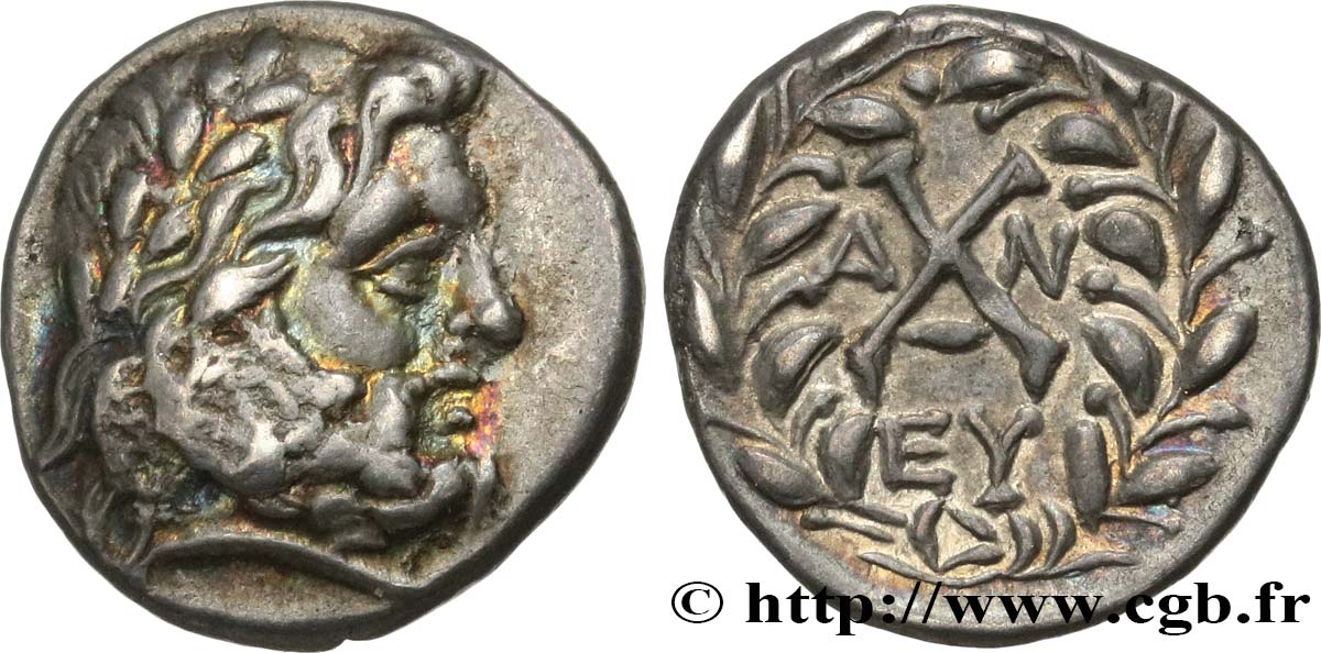 ARCADIA - ACHAEAN LEAGUE - ANTIGONEIA (MANTINEIA) Hemidrachme AU