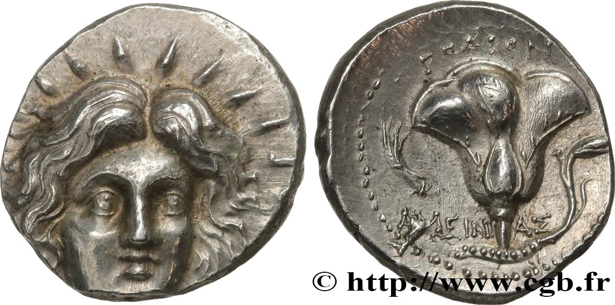 CARIA - CARIAN ISLANDS - RHODES Didrachme MS