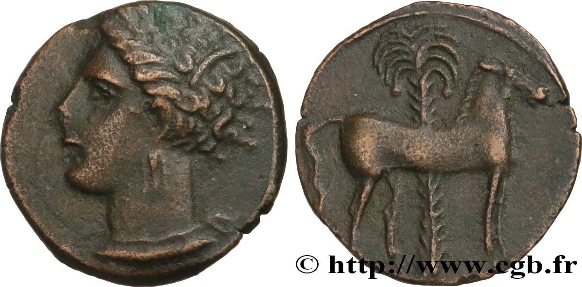 ZEUGITANE - CARTHAGE Unité de bronze TTB