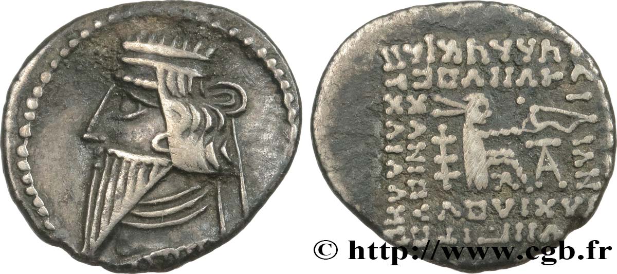 PARTHIEN - KÖNIGREICH DER PARTHER - MITHRIDATES IV Drachme SS/fSS