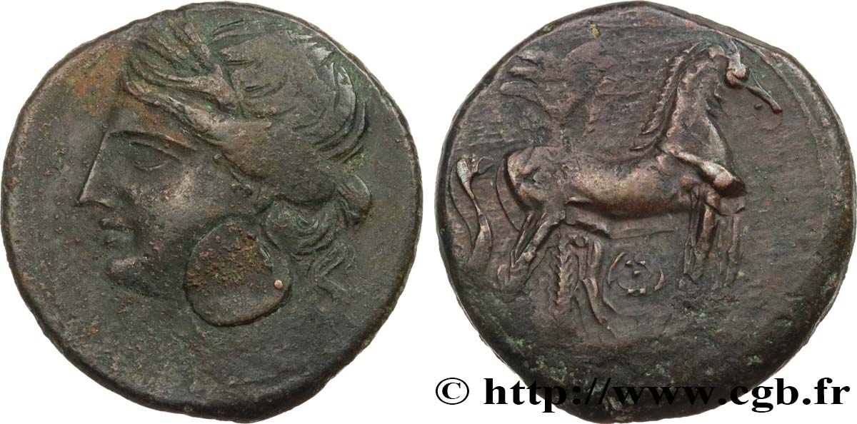 ZEUGITANE - CARTHAGE Triple shekel TB+