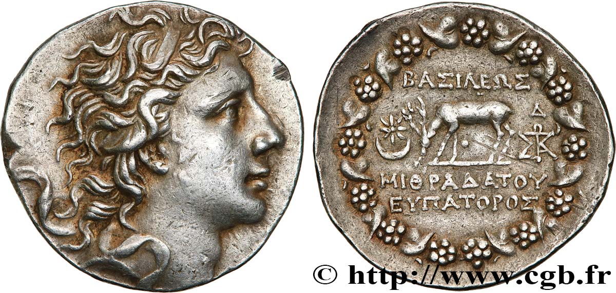 PONTOS - PONTIC KINGDOM - MITHRADATES VI THE GREAT Tétradrachme AU