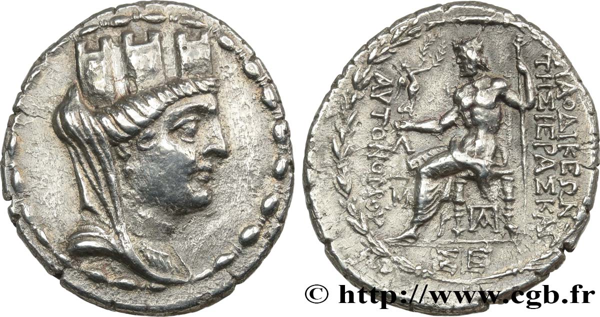 SYRIA - SELEUCIA AND PIERIA - LAODICEA Tétradrachme stéphanophore AU