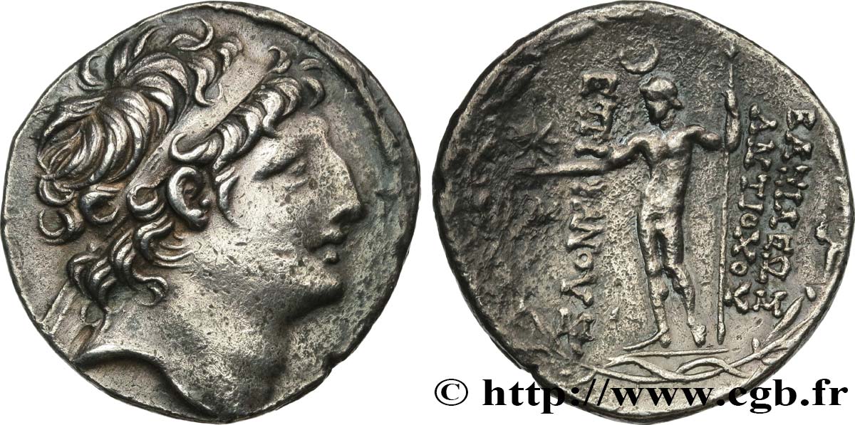 SYRIE - ROYAUME SÉLEUCIDE - ANTIOCHUS VIII GRYPUS Tétradrachme TTB+/TTB