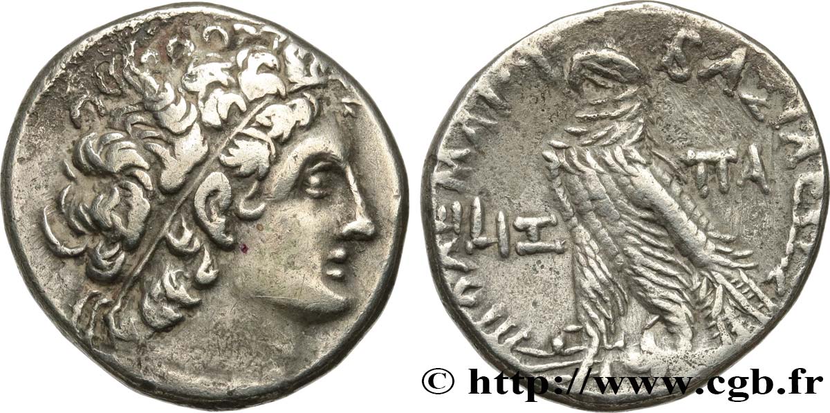 ÄGYPTEN - PTOLEMÄISCHES KÖNIGREICH ÄGYPTEN - PTOLEMAIOS X ALEXANDER I UND KLEOPATRA III Tétradrachme fVZ/SS