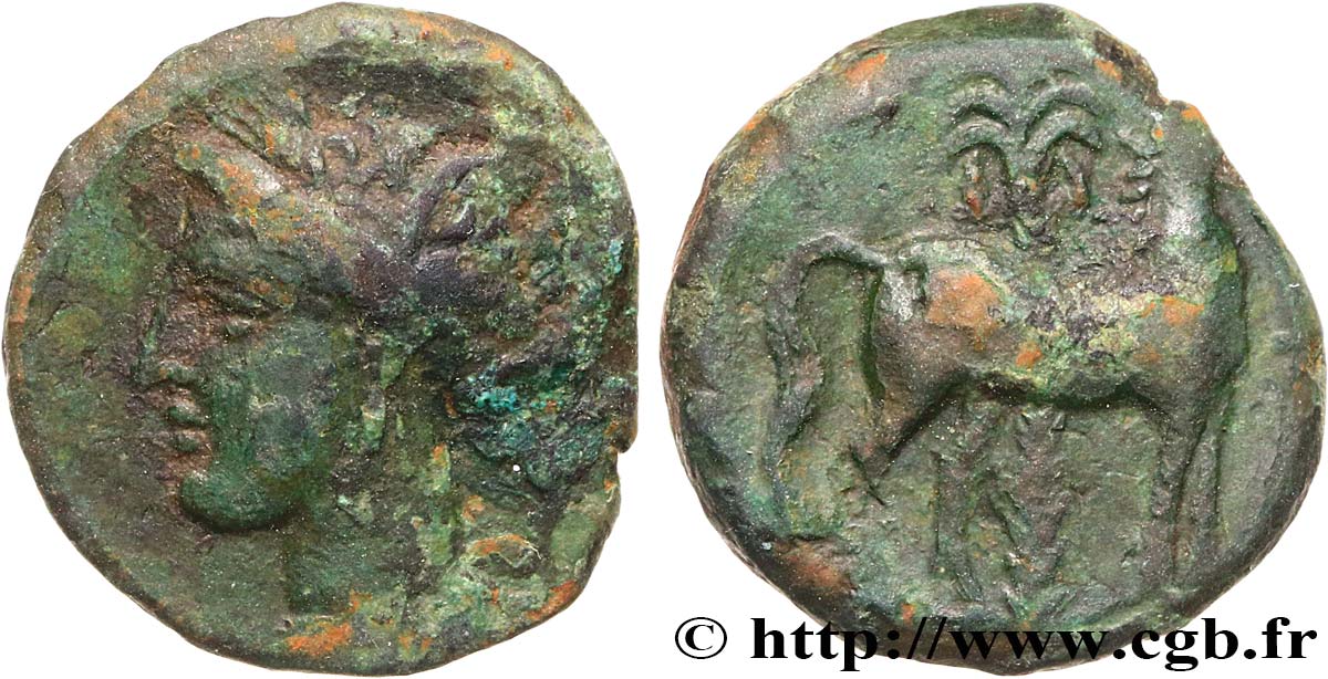 ZEUGITANIA - CARTHAGE Unité de bronze VF