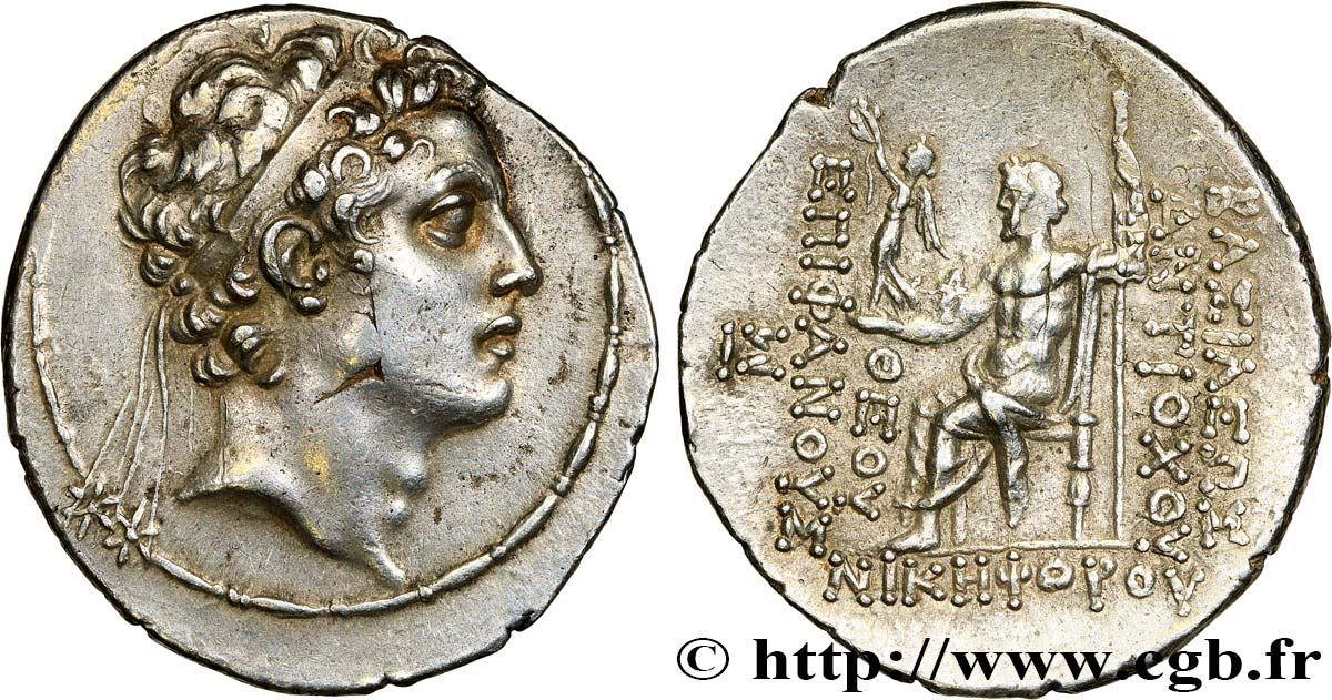 SYRIE - ROYAUME SÉLEUCIDE - ANTIOCHUS IV ÉPIPHANES Tétradrachme SUP/TTB+