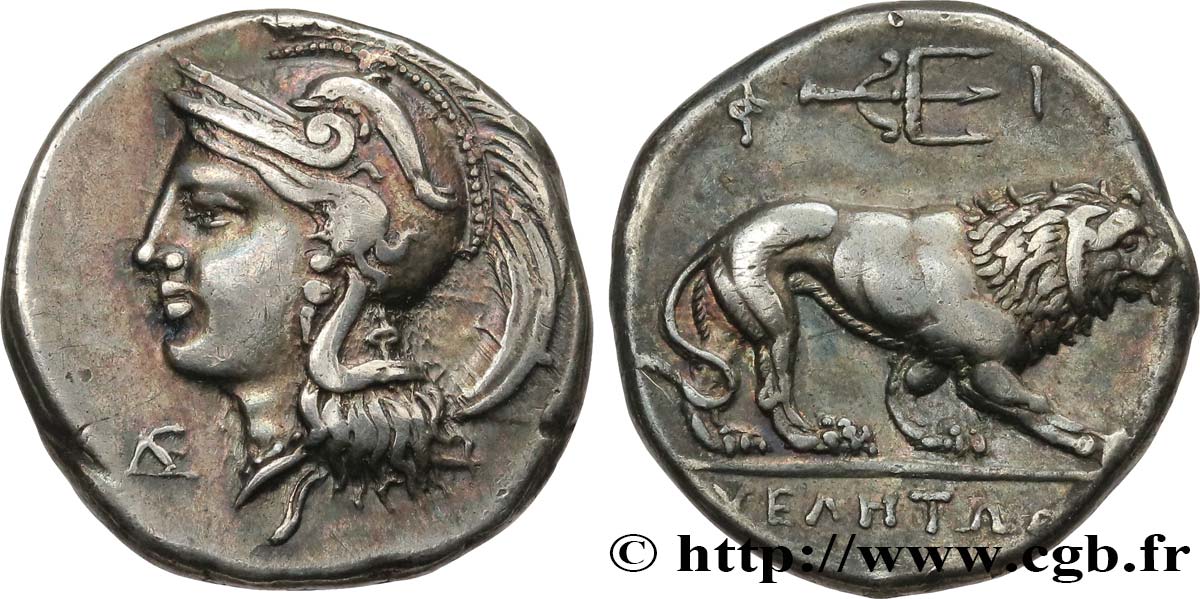 LUCANIE - VÉLIA Nomos, statère ou didrachme TTB+/SUP