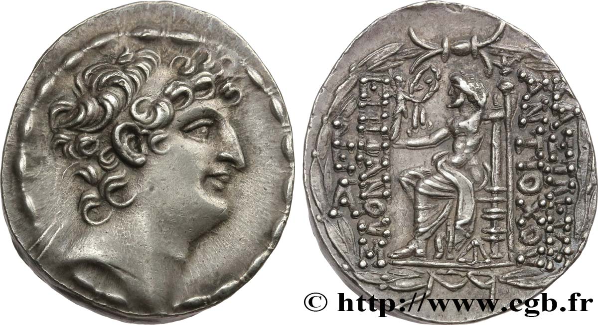 SYRIE - ROYAUME SÉLEUCIDE - ANTIOCHUS VIII GRYPUS Tétradrachme SPL/SUP