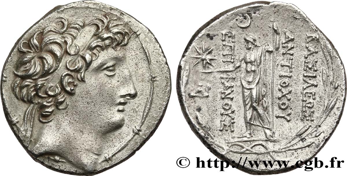 SYRIE - ROYAUME SÉLEUCIDE - ANTIOCHUS VIII GRYPUS Tétradrachme SUP/TTB+