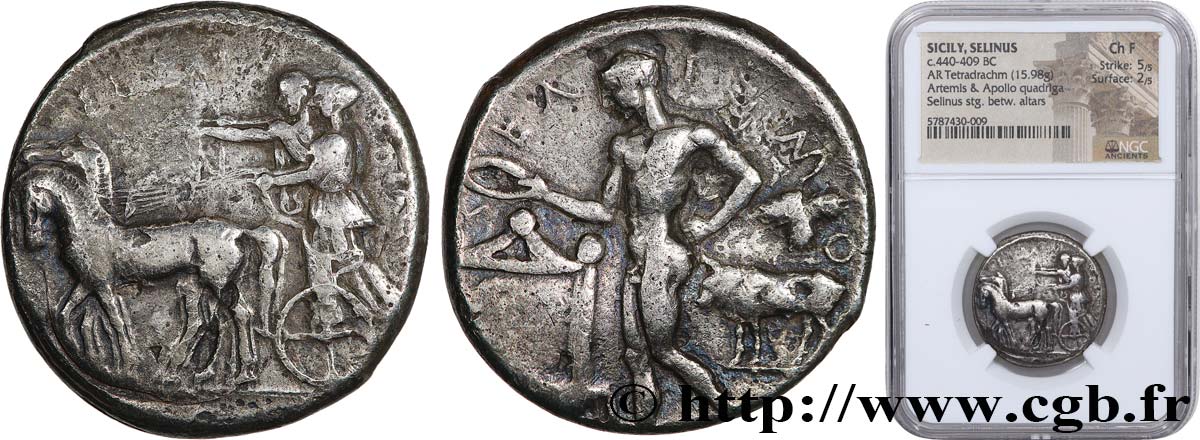 SICILY - SELINUS Tétradrachme VF