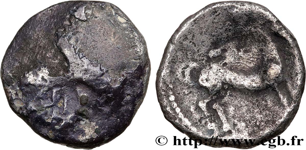 ZEUGITANE - CARTHAGE Demi-shekel d’argent ou drachme B/TB