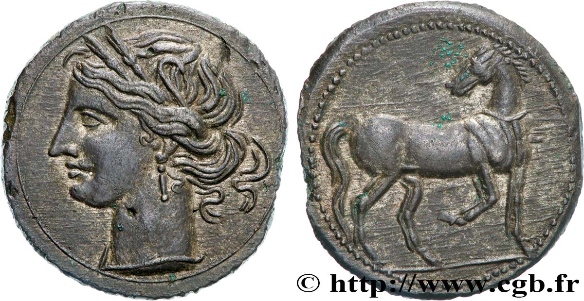 ZEUGITANE - CARTHAGE Statère de billon ou trihémishekel SPL