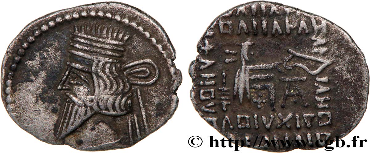 PARTHIEN - KÖNIGREICH DER PARTHER - VOLOGASES III Drachme fVZ/SS