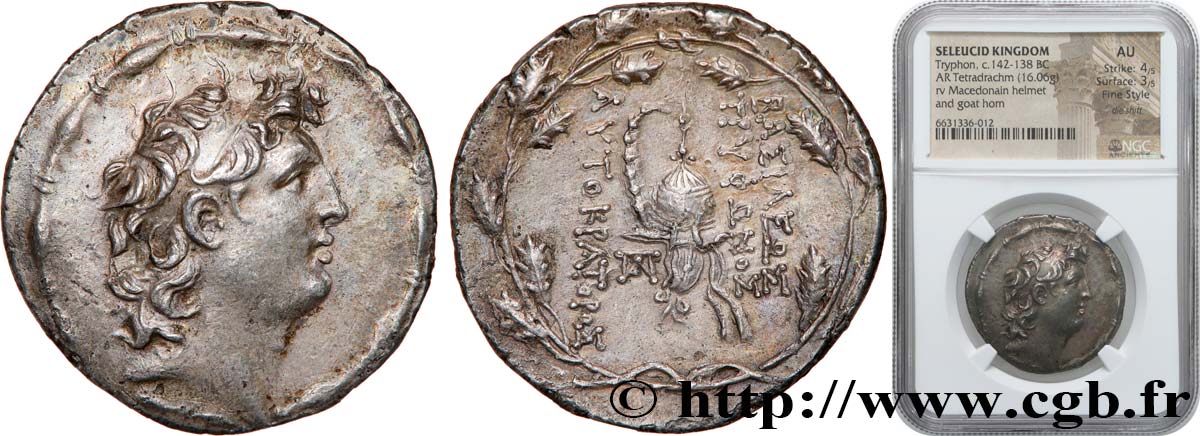 SYRIE - ROYAUME SELEUCIDE - THRYPHON Tetradrachme SUP