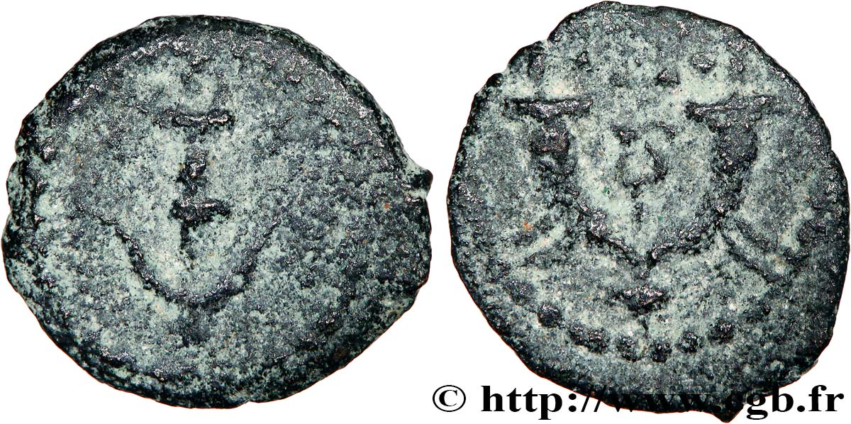 JUDAEA - HERODIAN KINGDOM - HEROD I Prutah VF/XF