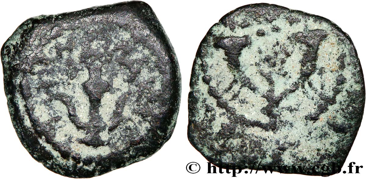 JUDAEA - HERODIAN KINGDOM - HEROD I Prutah VF