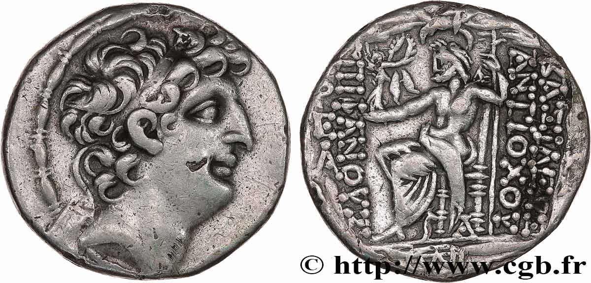 SYRIE - ROYAUME SÉLEUCIDE - ANTIOCHUS VIII GRYPUS Tétradrachme TTB+