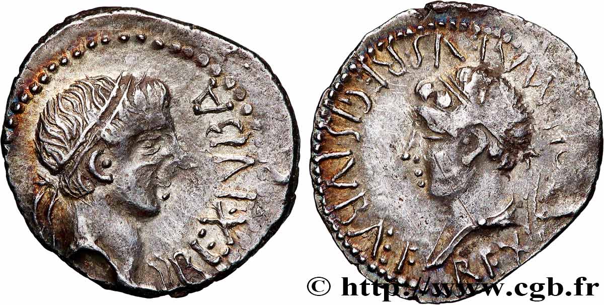 MAURETANIA - MAURETANIAN KINGDOM - JUBA II and PTOLEMAEUS Denier AU