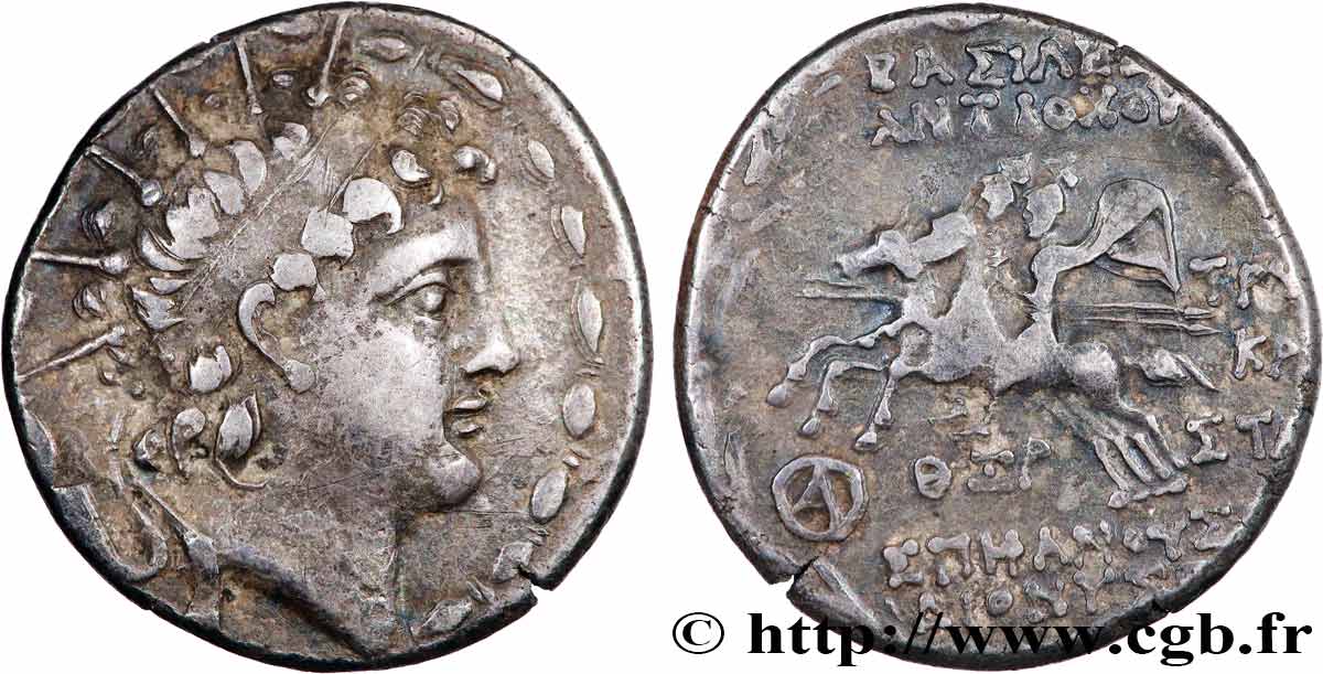 SYRIA - SELEUKID KINGDOM - ANTIOCHOS VI DIONYSOS Tétradrachme XF