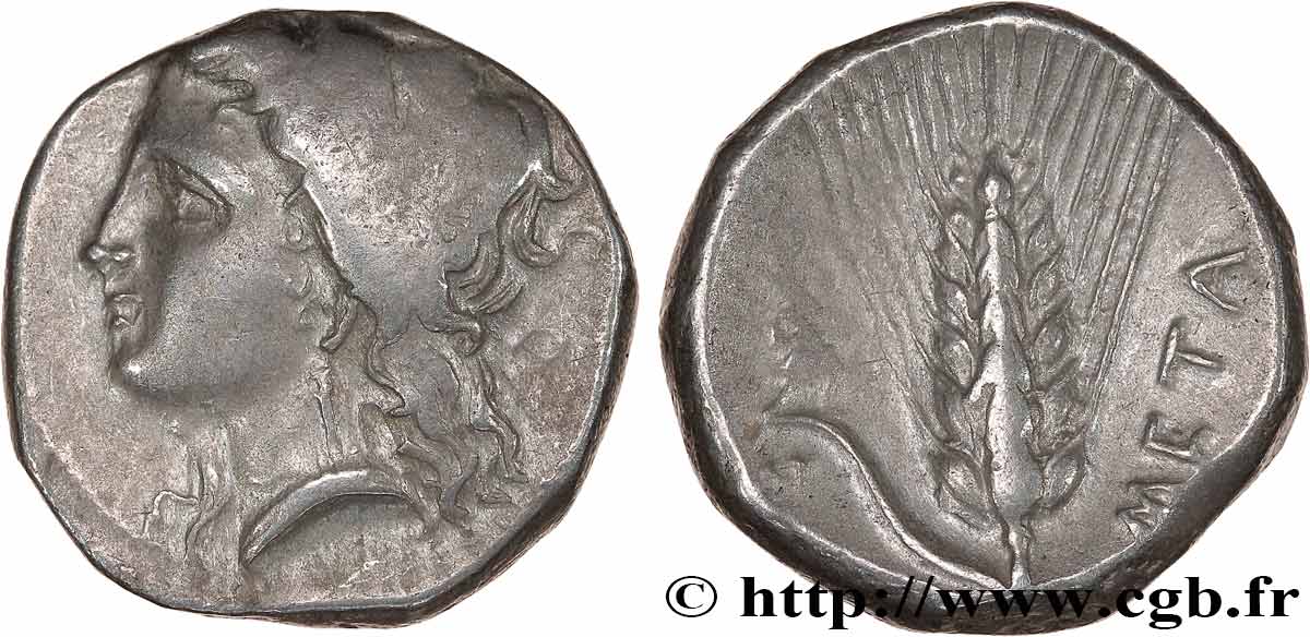 LUCANIE - MÉTAPONTE Nomos, statère ou didrachme TTB