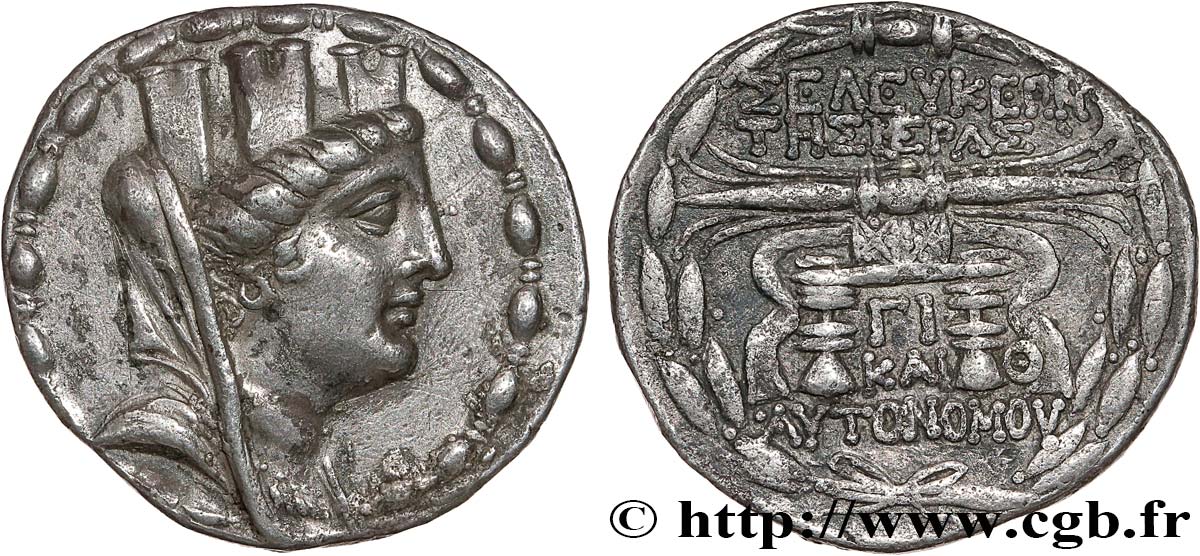 SÍRIA - SELEUCIA Y PIERIA - SELEUCIA Tétradrachme stéphanophore MBC+