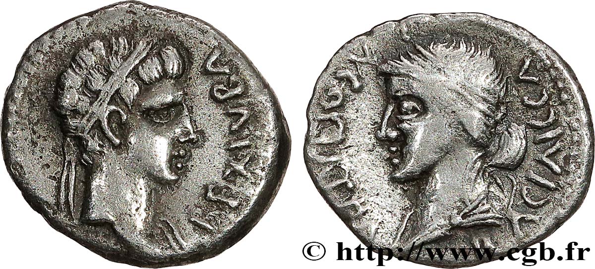 MAURETANIA - MAURETANIAN KINGDOM - JUBA II and CLEOPATRA Denier AU