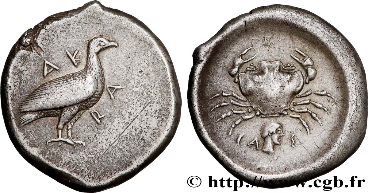 SICILY - AKRAGAS Didrachme AU