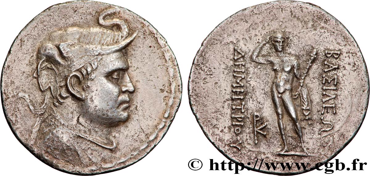 BACTRIA - BACTRIAN KINGDOM - DEMETRIUS I Tétradrachme AU