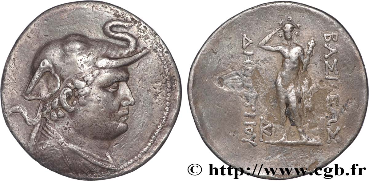 BACTRIANE - ROYAUME DE BACTRIANE - DÉMÉTRIUS Ier Tétradrachme TTB