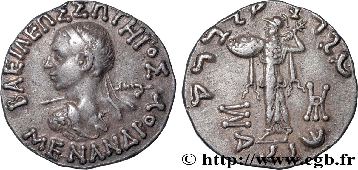 BACTRIA - REINO DE BACTRIA - MENANDROS I SOTER Tetradrachme EBC