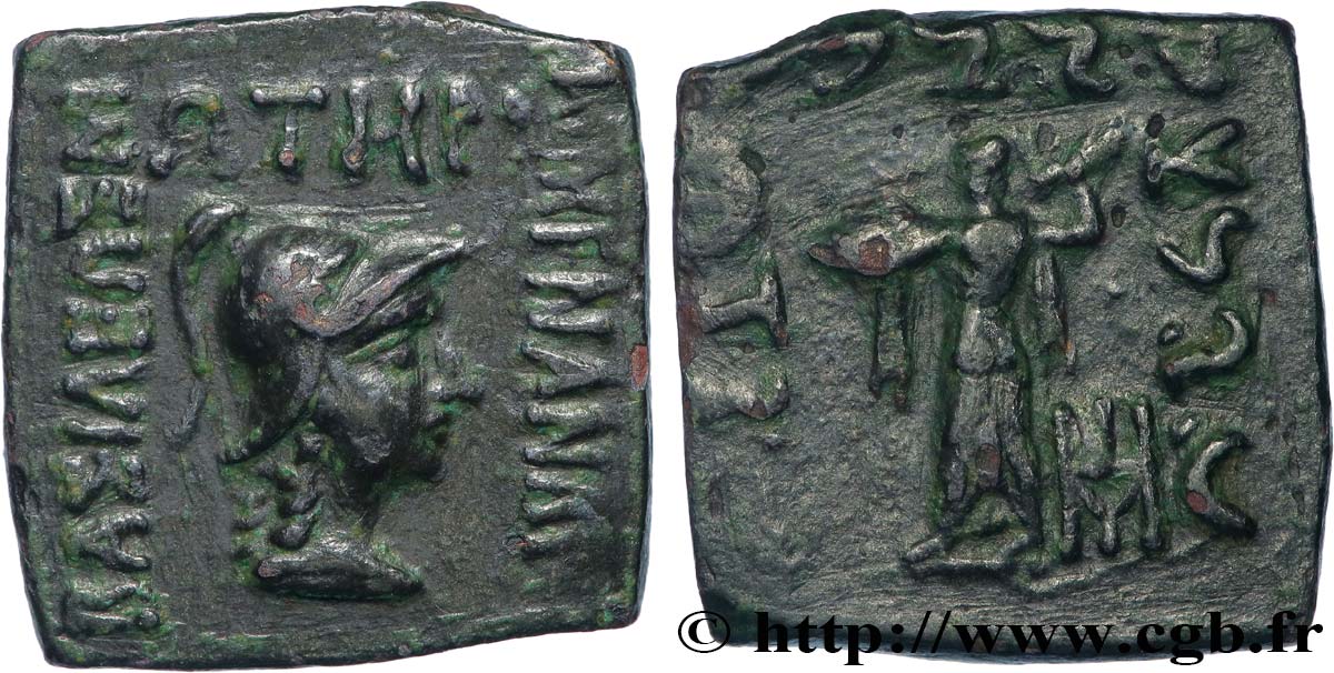 BACTRIA - BACTRIAN KINGDOM - MENANDER I SOTER Tetrachalque XF/VF