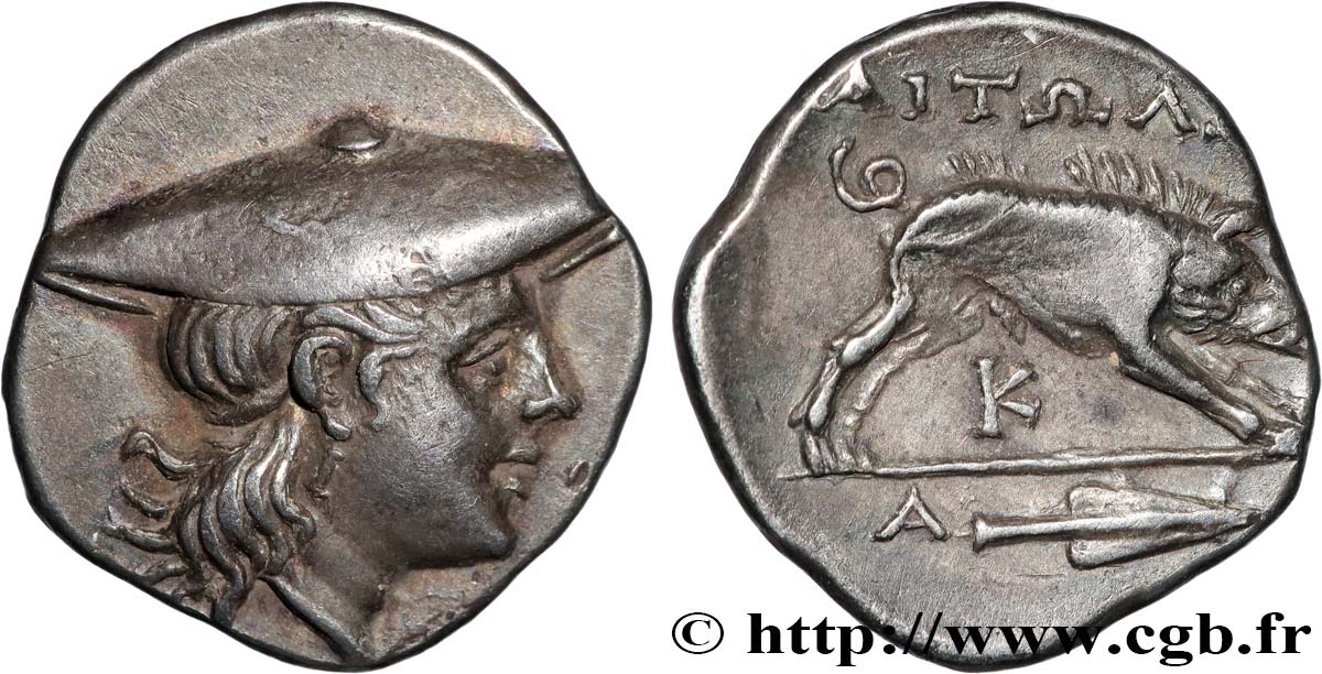 AITOLIA - AITOLIAN LEAGUE Hemidrachme ou quart de statère MS