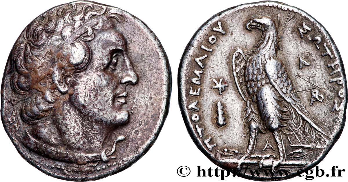 ÄGYPTEN - PTOLEMÄISCHES KÖNIGREICH ÄGYPTEN - PTOLEMAIOS II PHILADELPHOS Tétradrachme fVZ/VZ