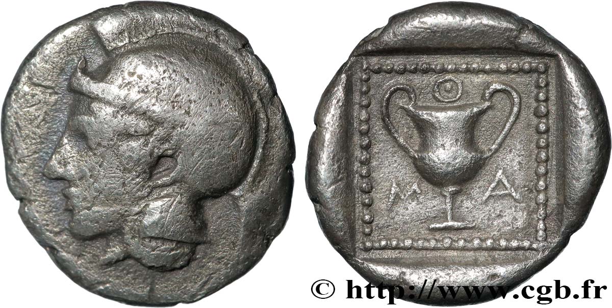 ÉOLIDE - ÎLE DE LESBOS - METHYMNA Drachme TTB/TTB+