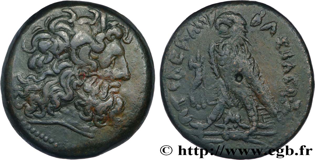 EGYPT - LAGID OR PTOLEMAIC KINGDOM - PTOLEMY IV PHILOPATOR Triobole AU/XF