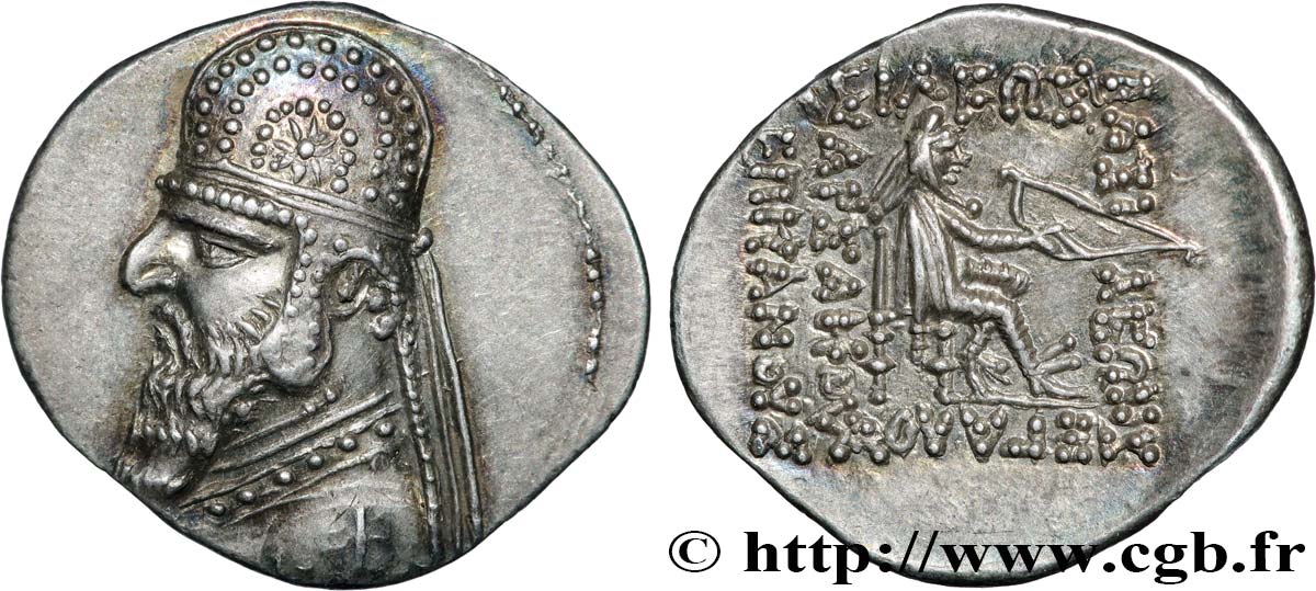 PARTHIEN - KÖNIGREICH DER PARTHER - MITHRADATES II Drachme ST