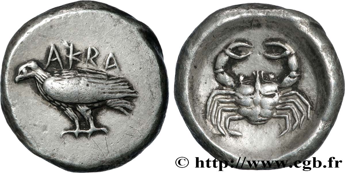 SICILY - AKRAGAS Didrachme AU