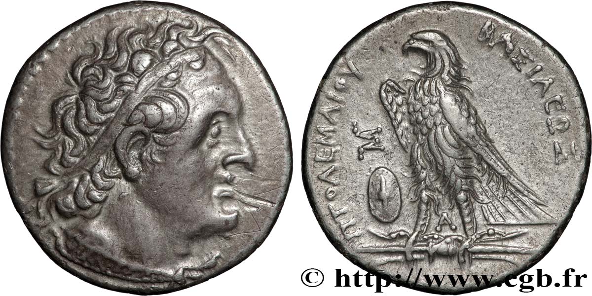 ÄGYPTEN - PTOLEMÄISCHES KÖNIGREICH ÄGYPTEN - PTOLEMAIOS II PHILADELPHOS Tétradrachme fVZ/VZ