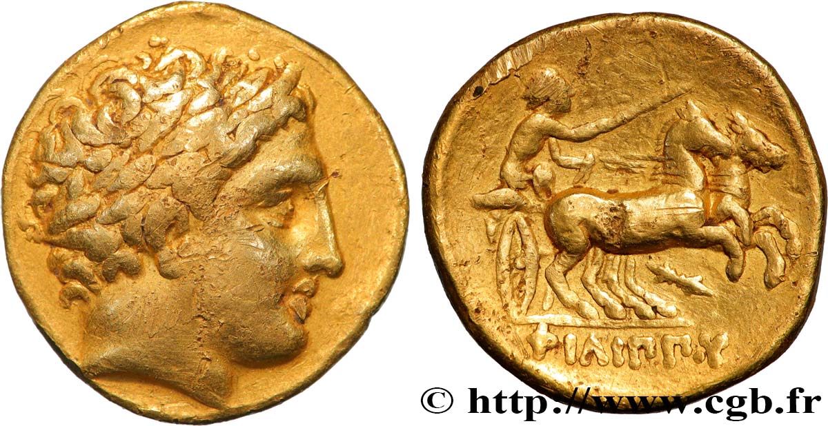 MACEDONIA - REINO DE MACEDONIA - FELIPE II Statère d or MBC