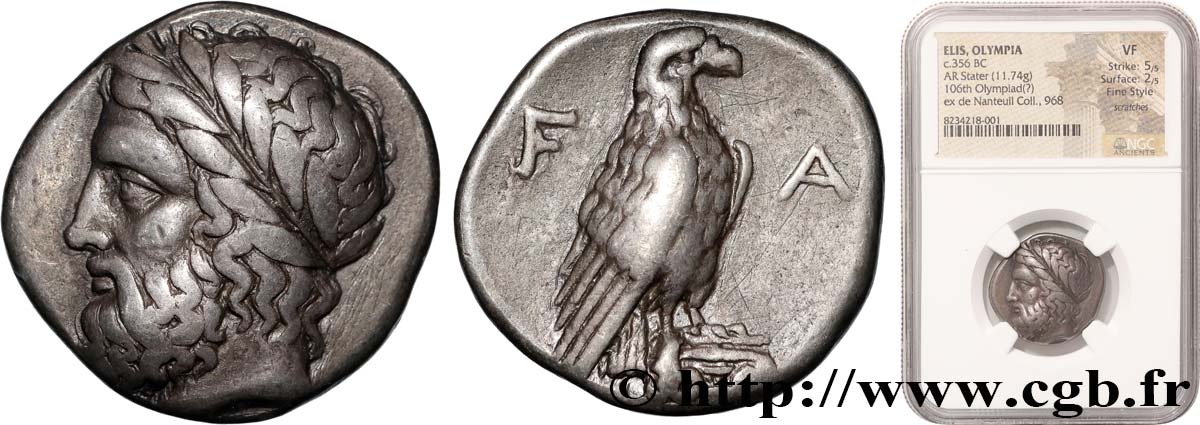 ELIS - ELIS (OLYMPIA) Statère ou didrachme q.SPL