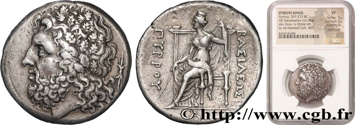 EPIRUS - KINGDOM OF EPIRUS - PYRRHUS Tetradrachme AU/AU