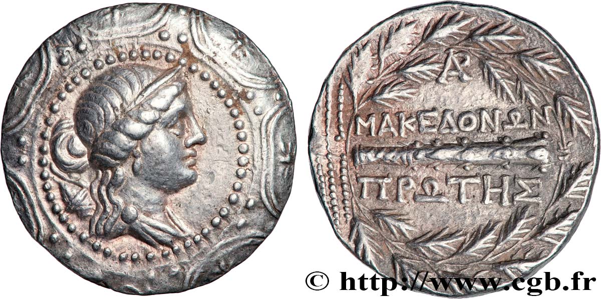 MACÉDOINE - AMPHIPOLIS Tétradrachme stéphanophore SUP