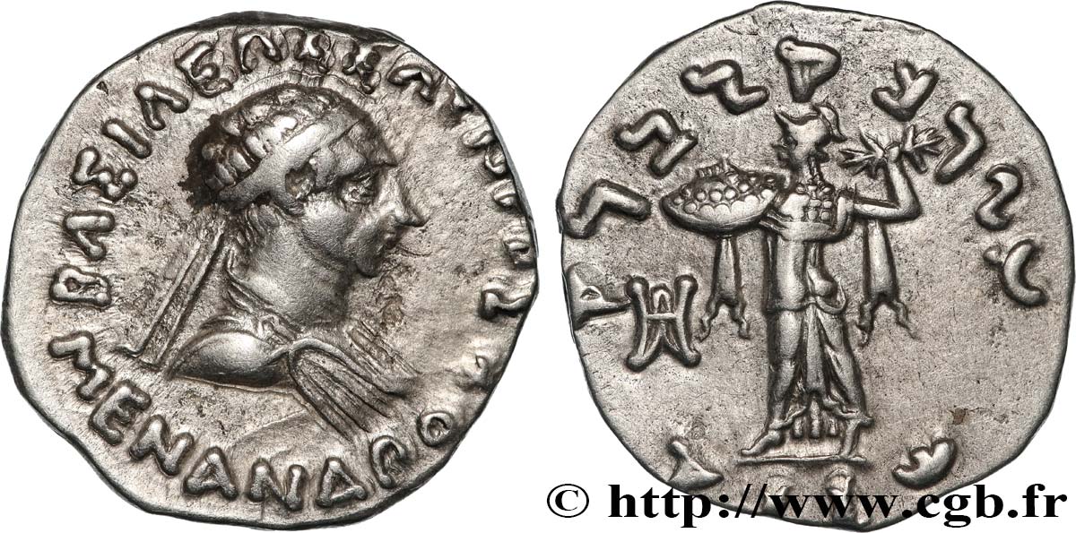 BACTRIA - REINO DE BACTRIA - MENANDROS I SOTER Drachme MBC+/EBC