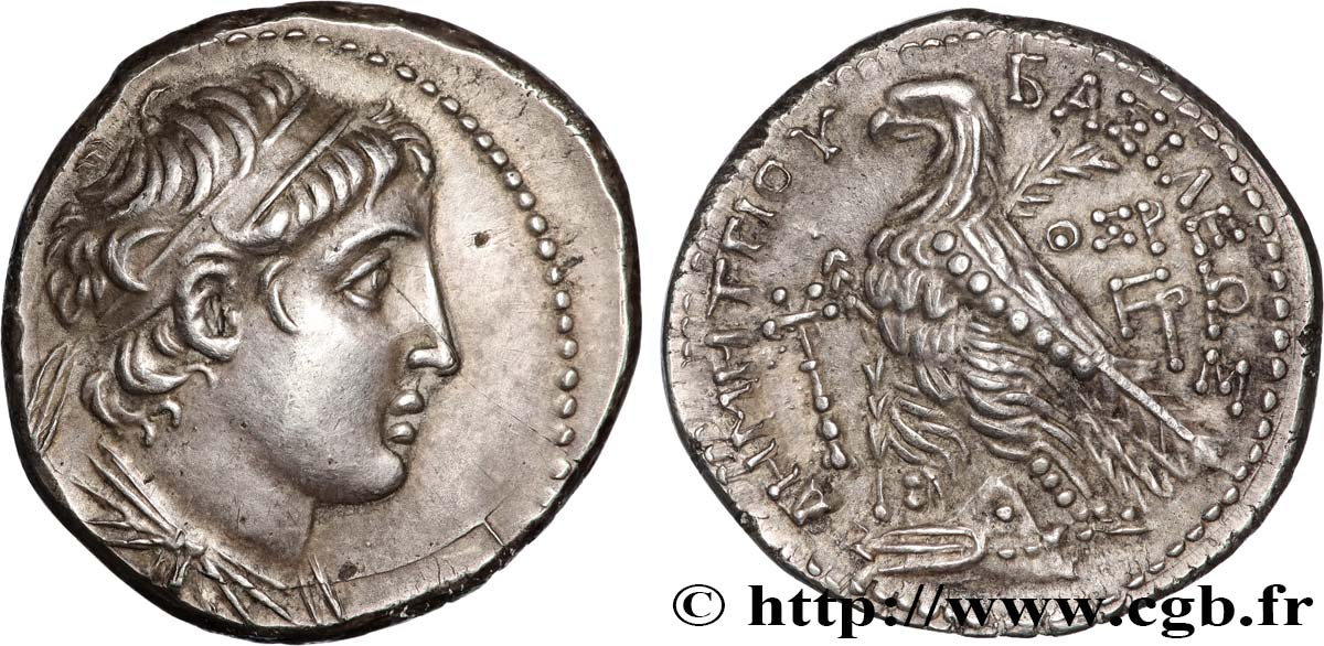 SYRIA - SELEUKID KINGDOM - DEMETRIUS II NIKATOR Tétradrachme AU/AU