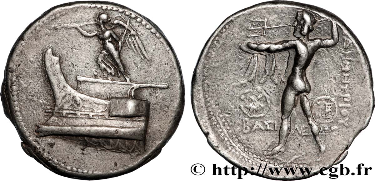 MACEDONIA - MACEDONIAN KINGDOM - DEMETRIOS POLIORKETES Tétradrachme XF