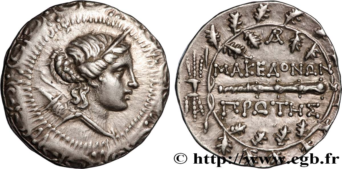 MACEDONIA - AMPHIPOLIS Tétradrachme stéphanophore AU