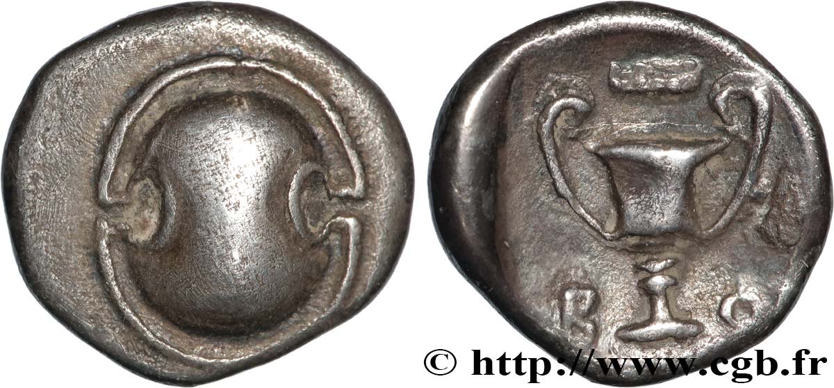 BEOTIA - THEBES Hemidrachme ou quart de statère AU/XF