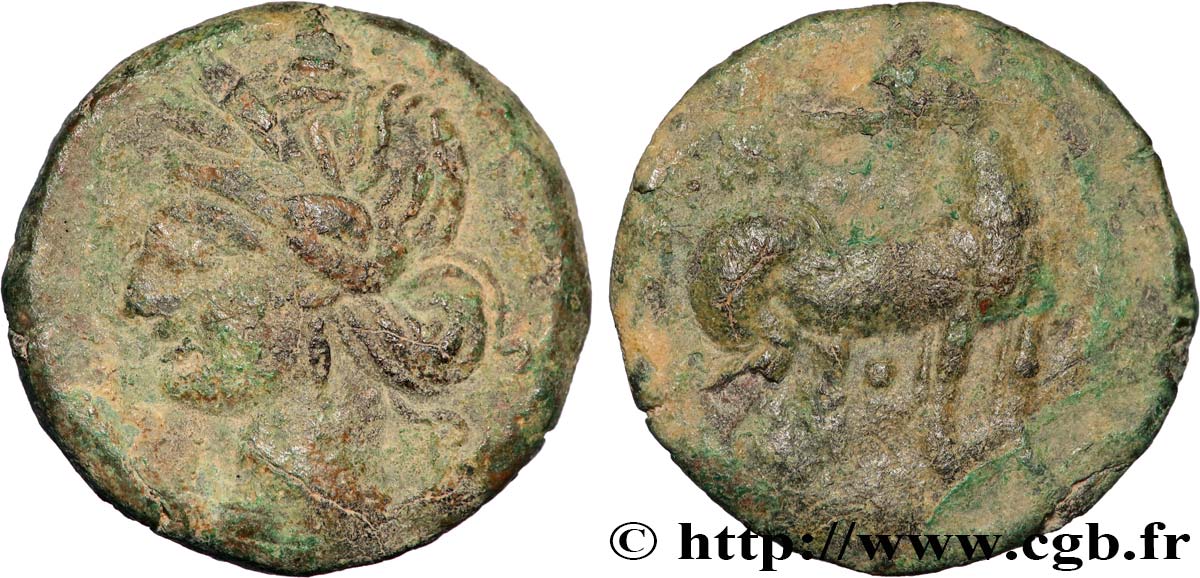 ZEUGITANA - CARTHAGE Shekel VF