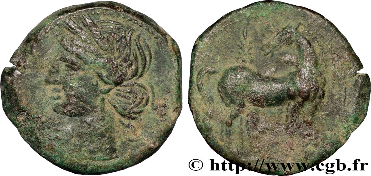 ZEUGITANA - CARTHAGE Shekel VF